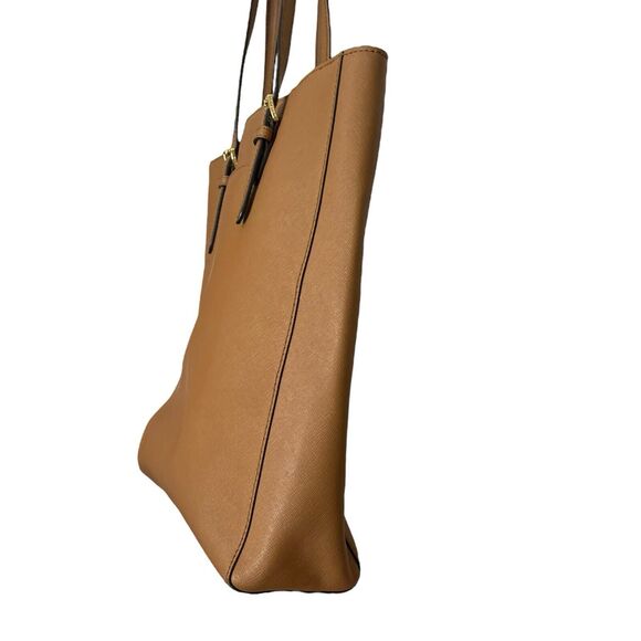 Michael Kors Jet Set Travel Tote Brown Safiano Leather Luggage One Size - Picture 4 of 15